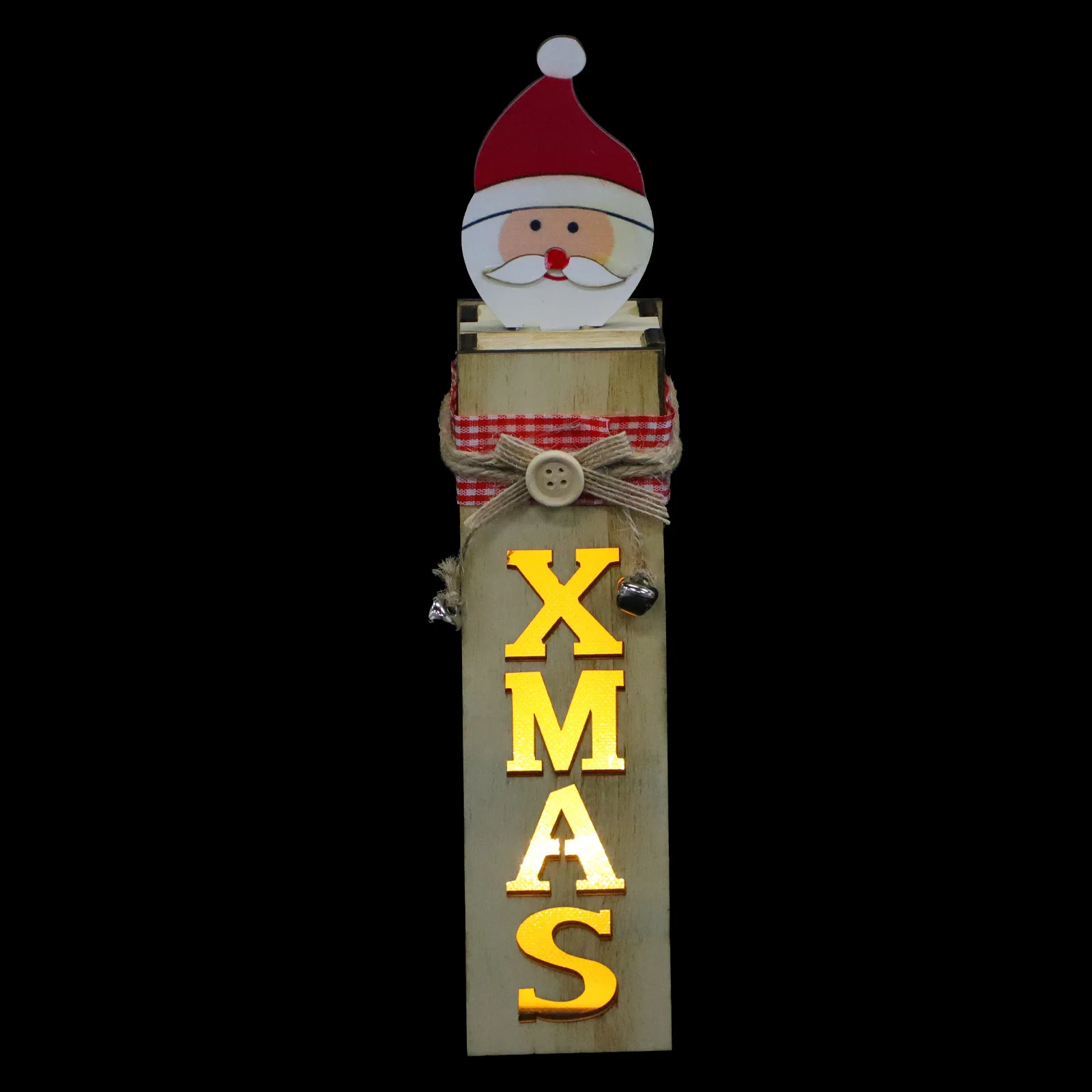 

1pc Adorable Wooden Crafts Adorn Creative Desktop Adorn Xmas Stylish Home Decor