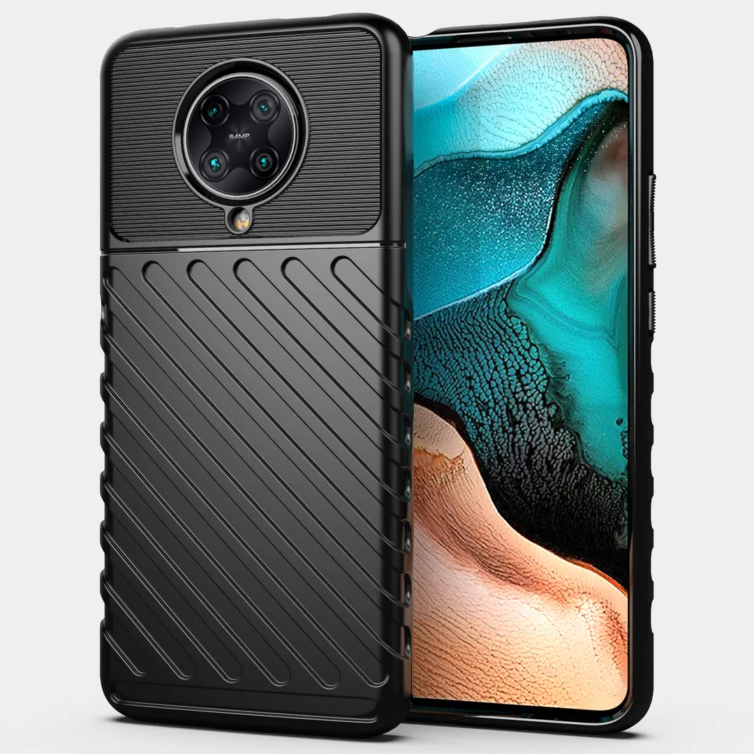 

For XIAOMI RDEMI K30 20 PRO 30i Cover Soft Slicone Plain Thunder Classic Fashion Shockproof Case protective