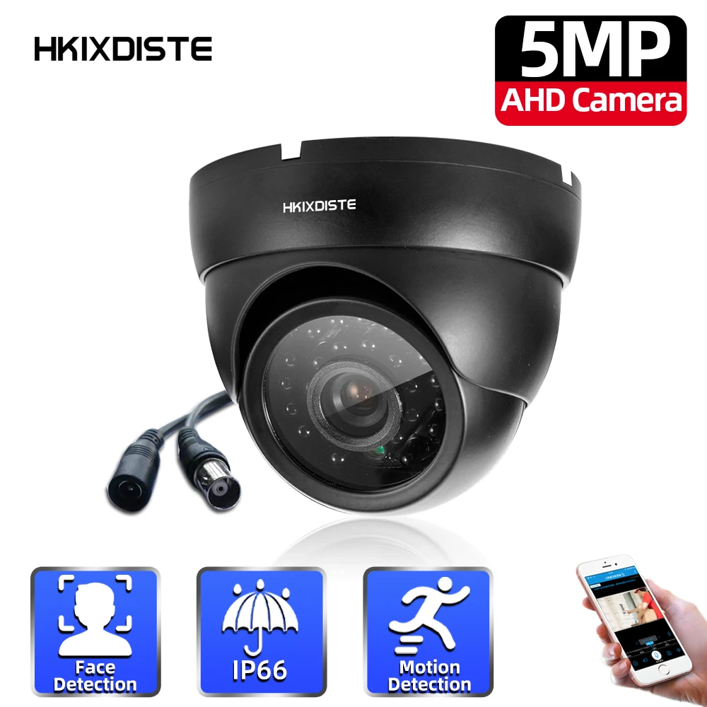Камера видеонаблюдения H.265 CCTV Ultra HD IP66 AHD-камера 5 Мп с датчиком движения/лица