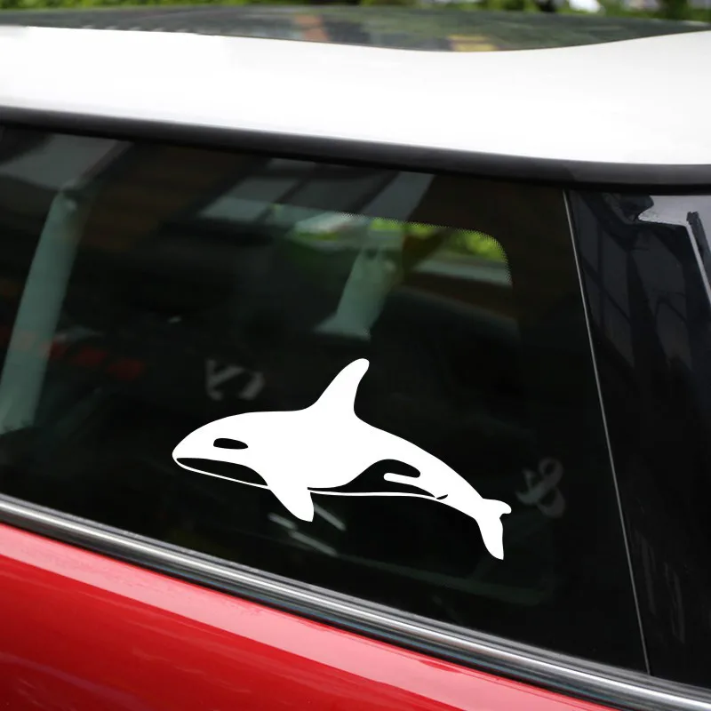 Anycuros Killer Whale забавная наклейка отражающая лазерная на мотоцикл Авто Стайлинг