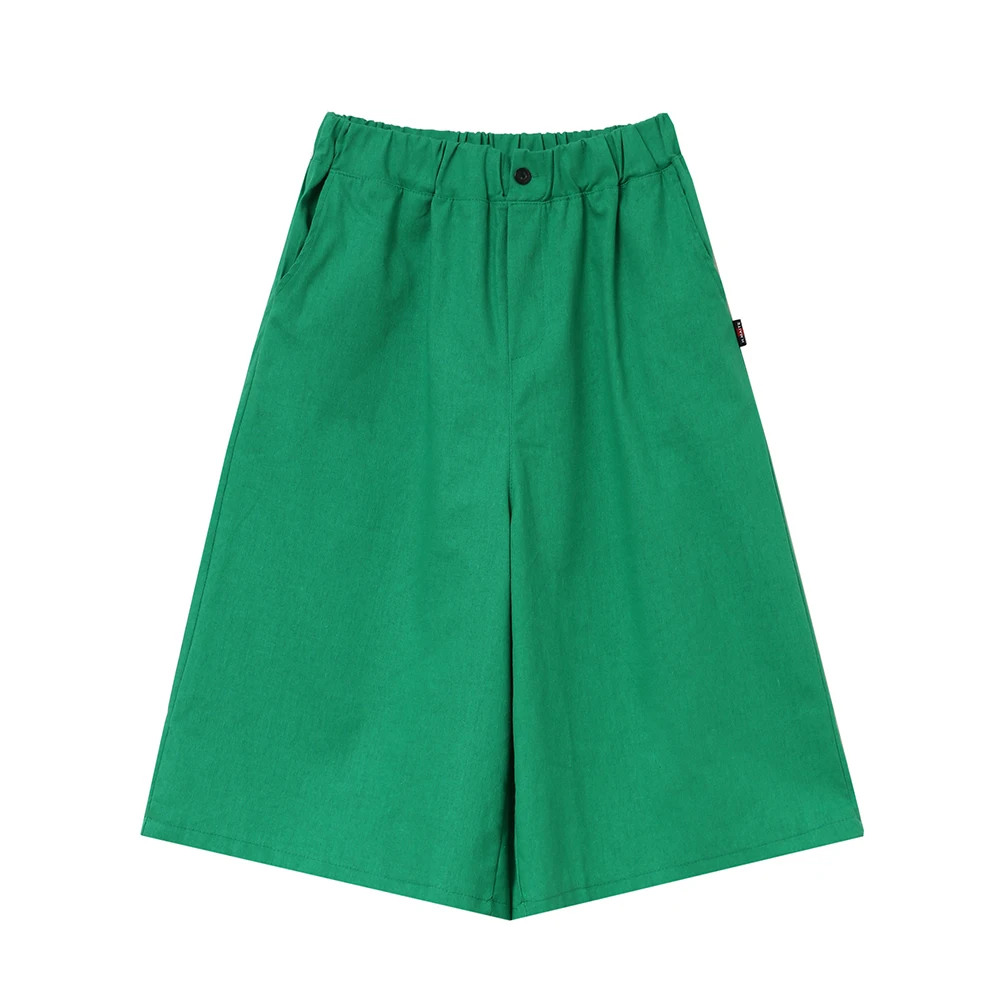 

Cotton Linen Capri Pants Female Summer Artistic Retro High-waisted Slimming and Straight Casual Pants Loose-Fitting Versatile