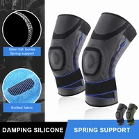 3d sports compression knee brace breathable knee support silicone cushion protection knee sleeve for running jogging sports