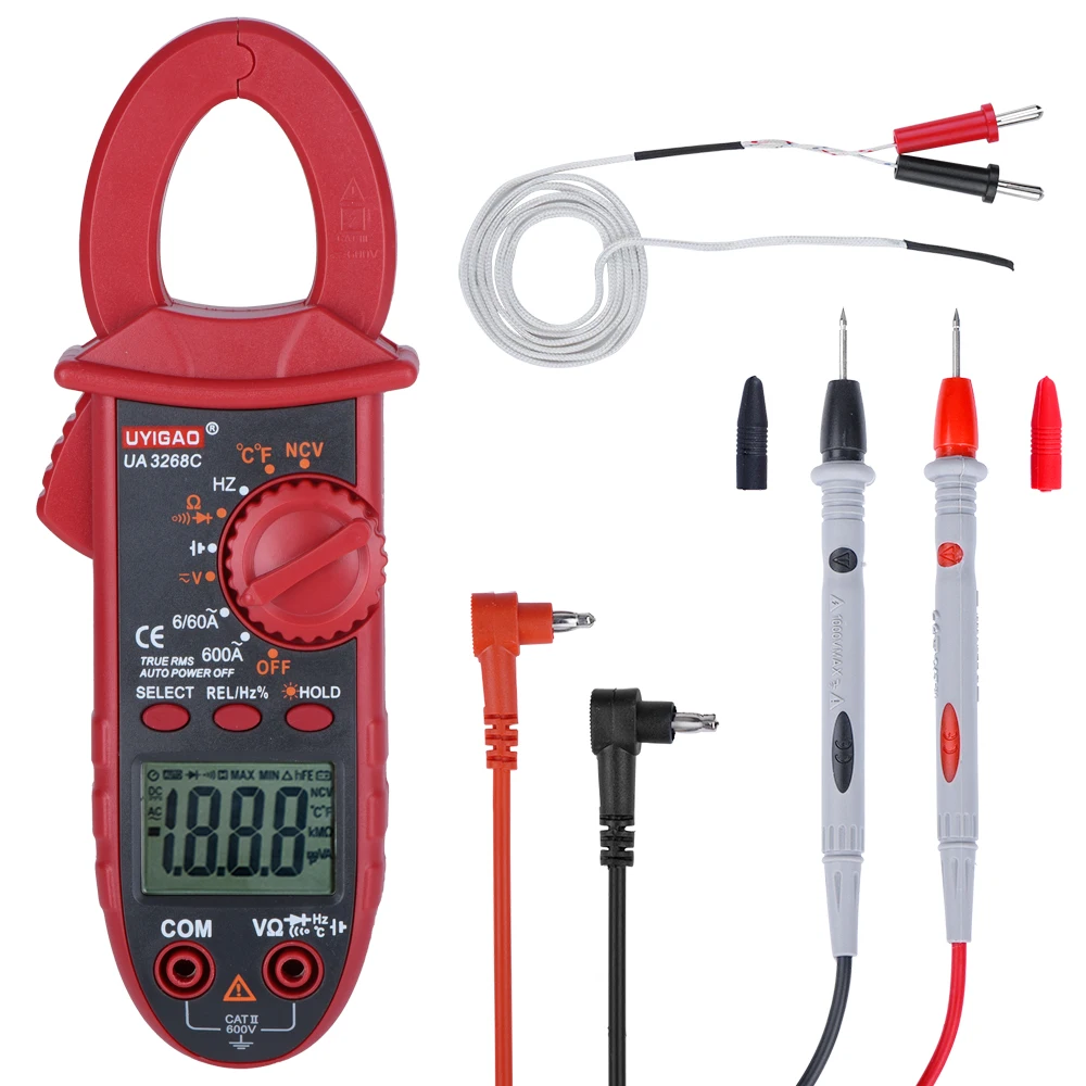 QHTITEC UA3268C клещи Profsional автоматическими настройками TRMS 6000 отсчетов мультиметр