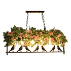 Винтажный подвесной светильник в виде птицы, железный индастриальный декоративный светильник в стиле лофт, бара, кафе, E27, Скандинавская лампа для коридора, лампа в виде птичьей клетки WY33102