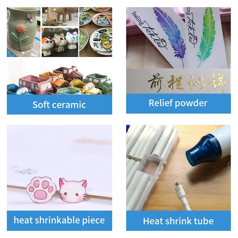 

Heat Shrink Tubing Electric Hot Air Gun/Heat Gun 300W 220V EU Plug With Supporting Seat DIY Tool Insulation Heat Shrink Sleeving