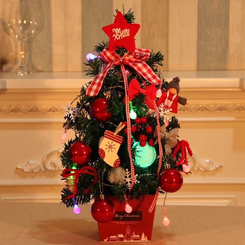 

29pcs/set 45cm Christmas Tree Mall Hotel Counter Christmas Tree Desktop Decoration Mini Tree Christmas Decoration