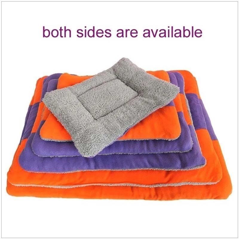 Мягкая и прочная кровать для питомцев домик кошек флисовый коврик зимний ультра