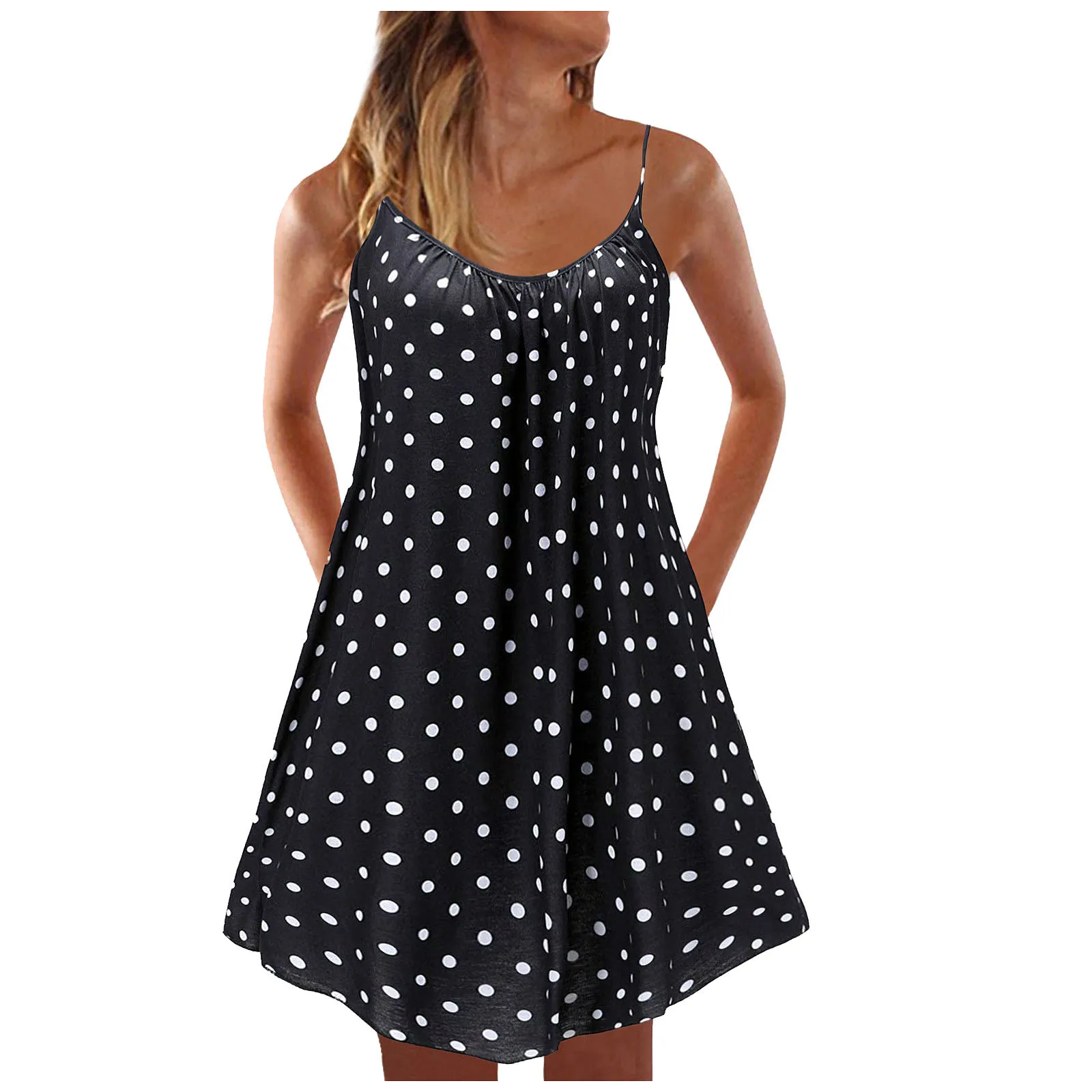 

2021 Women Casual Floral Printing Round Neck Dress Openwork Beach Loose Empire Short Sleeve Fashion Casual Belted Fashion Dress