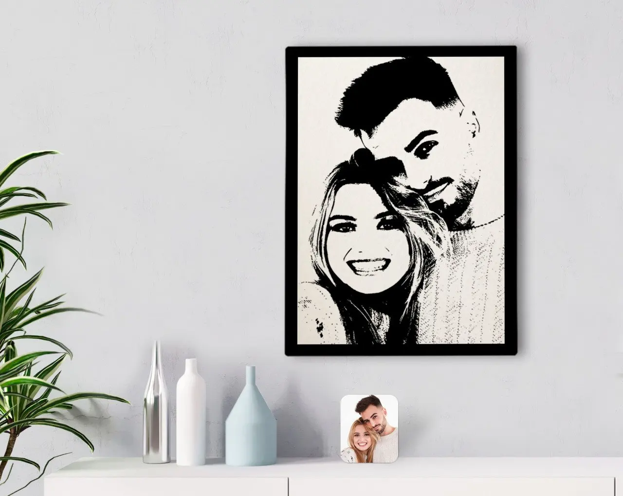 

Персонализированный холщовый стол с силуэтом на День святого Валентина 30x50 см-1 а качественный доступный подарок дорогой супруг надежный эк...