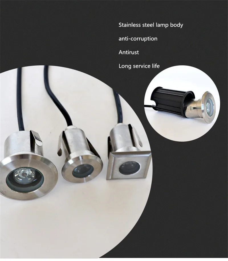 IP68 1 Вт Светодиодный подводный прожектор наземный садовый светильник для дорожек
