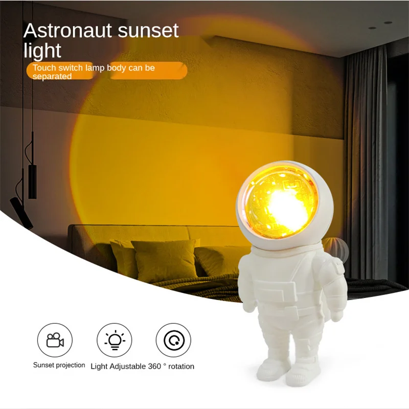 

Astronaut Sunset Lamp Night Lights Spaceman Projection Lamp Live Broadcast Like Galaxy Projector Atmosphere Kids Bedroom Decor