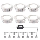 Встраиваемый светодиодный светильник из нержавеющей стали, комплект водонепроницаемого напольного освещения для ландшафта, лестницы, 12 В постоянного тока, IP67