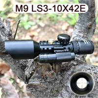 m9 10x42e rifle scope with professional laser sight hunting optical sight air gun accessories multi lens waterproof monoculars