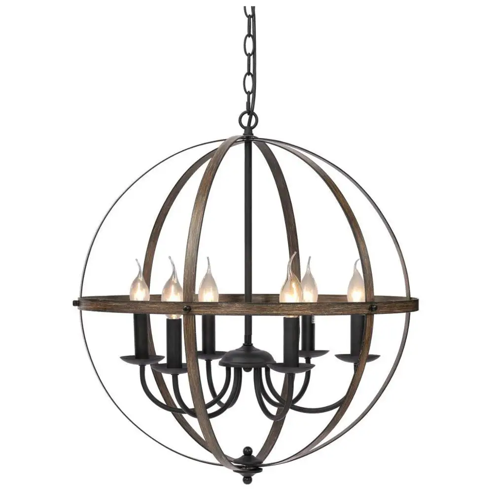 Rustic Metal chandelier lighting Industrial Antique Style Hanging Light Fixture For Kitchen living room decor Bar Lighting