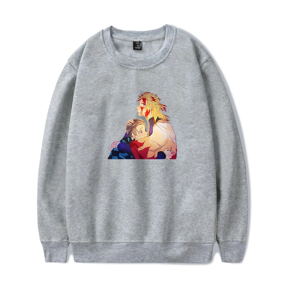 Kimetsu no Yaiba 2019 men's Sweatshirts round neck trend Demon Slayer Hoodies new print Hip Hop Streetwear Pullovers | Мужская