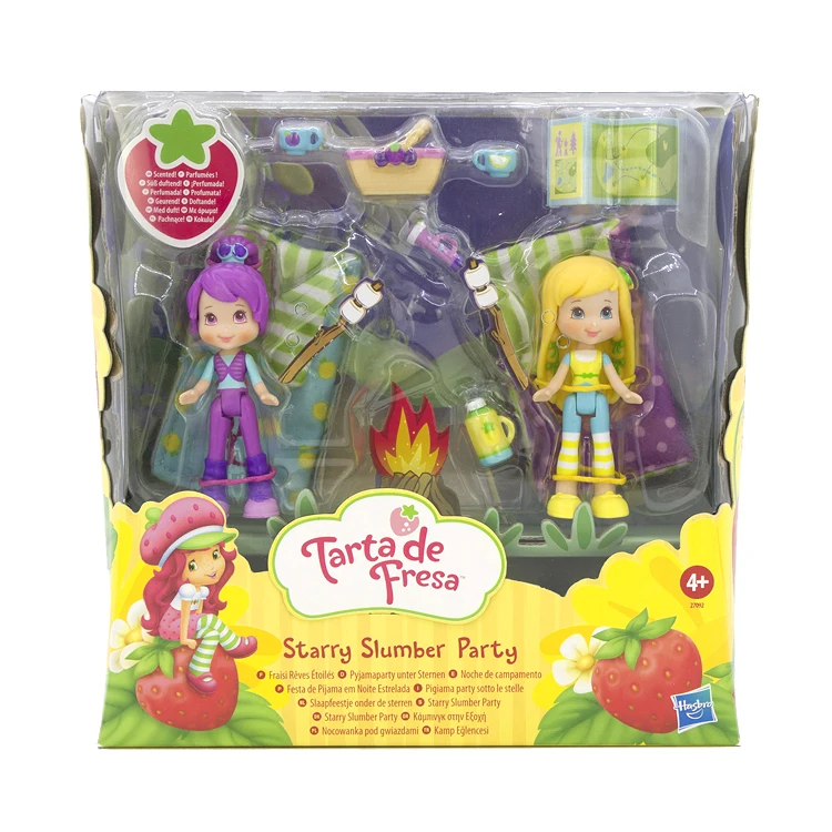 

Hasbro Girls Strawberry Shortcake Action Figures Toys Cartoon Strawberry Princess Starry Slumber Party Toy Collection Kids Gift