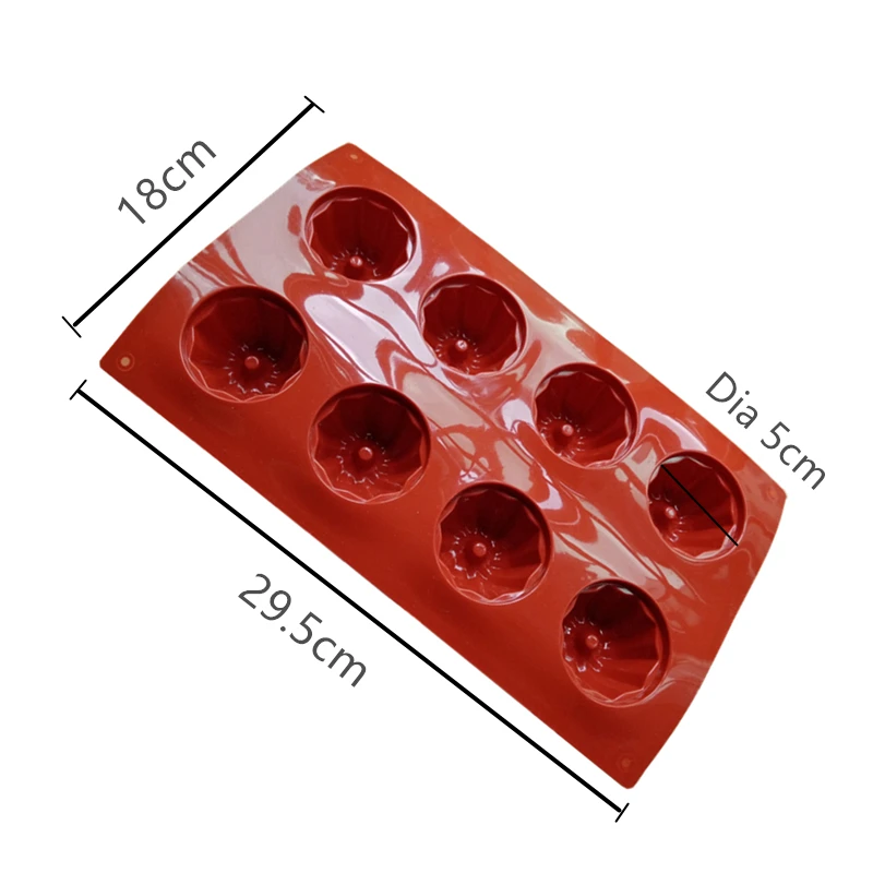 1 шт. силиконовая форма для выпечки 8 ячеек | Дом и сад