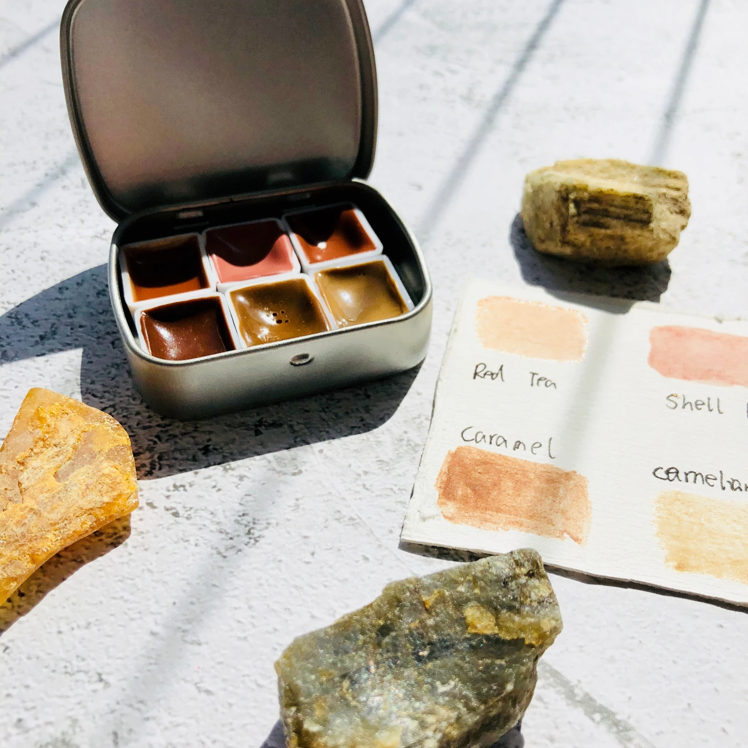 Ручная работа кожа свежий цвет воды краска Твердые профессиональные минеральные