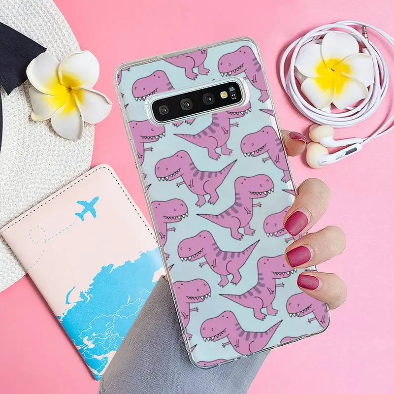 

dinosaur Phone Case Transparent for samsung A 21s 50 71 S 8 9 20 20fe note 10 20 ultra plus