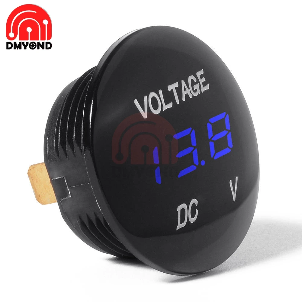 Водонепроницаемый DC 5 V-48 V автомобиль мотоцикл светодиодный Панель цифровой вольт Напряжение метр Дисплей вольтметр 12V 24V 36V