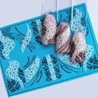 3D акриловые гравированные наклейки для ногтей с тиснением, черные и белые Геометрические элементы, в форме листьев, водные переводки, пустые наклейки для ногтей Z0390