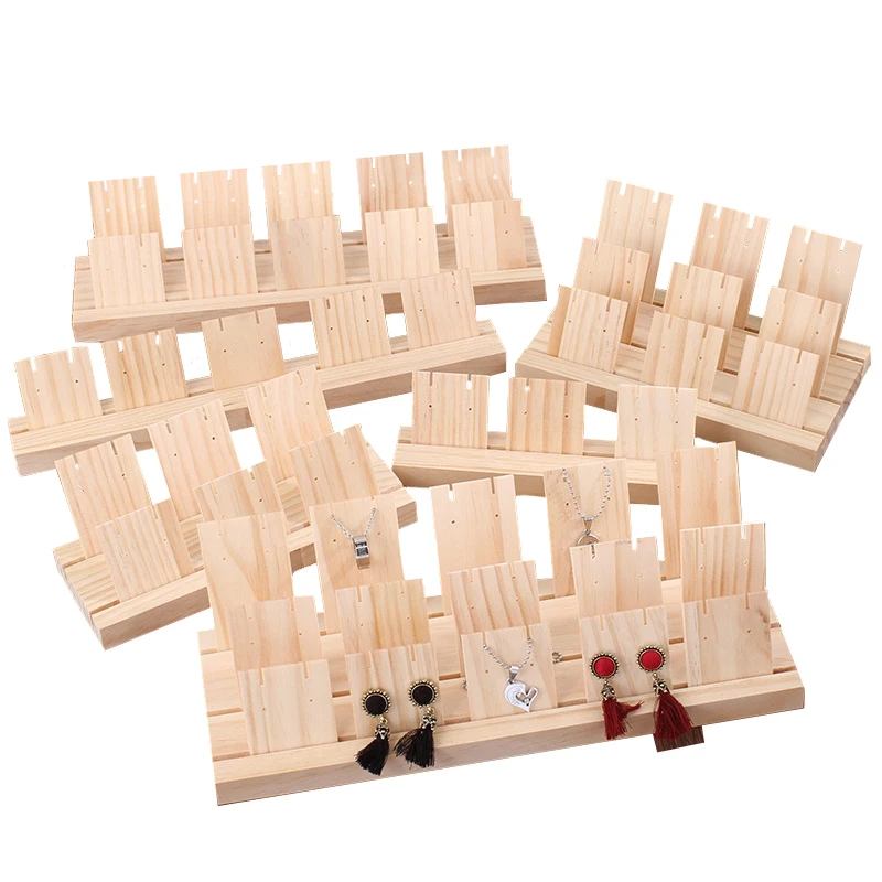 1 шт. Деревянные маленькие/крупные серьги дисплей ожерелье браслет Подвеска