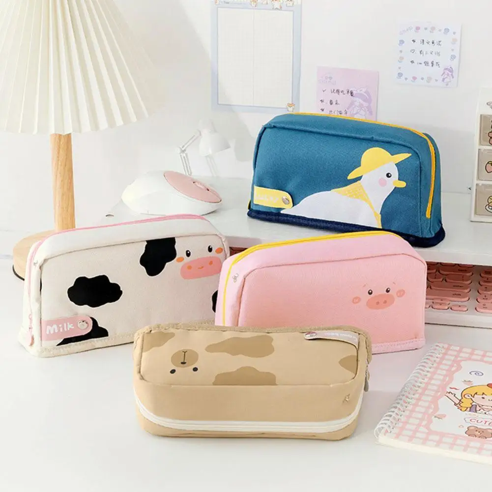 Новинка вместительные школьные принадлежности чехол для ручек с животными