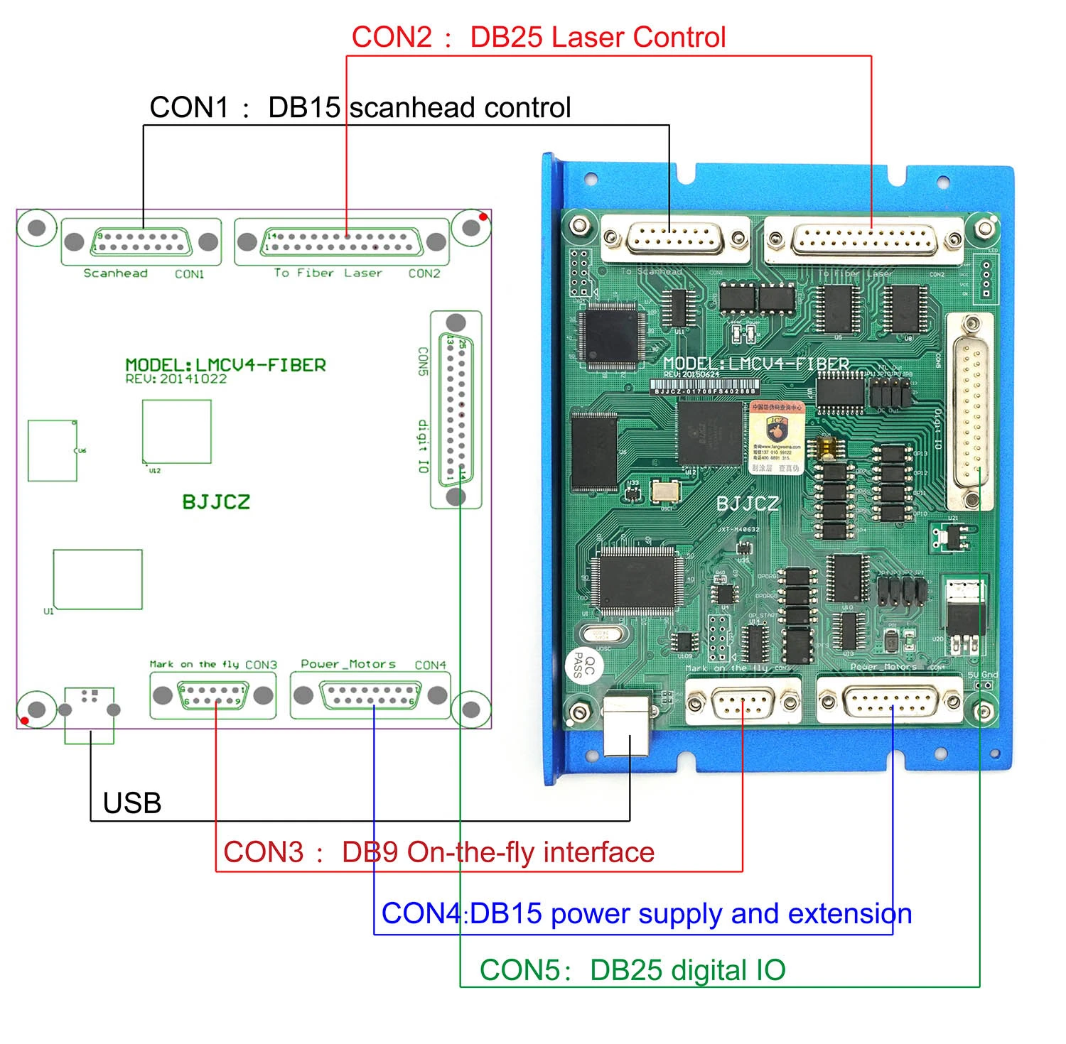 JCZ BJJCZ LMCV4-FIBER волокна DPSS EzCAD2 Лазерная Маркировочная карта