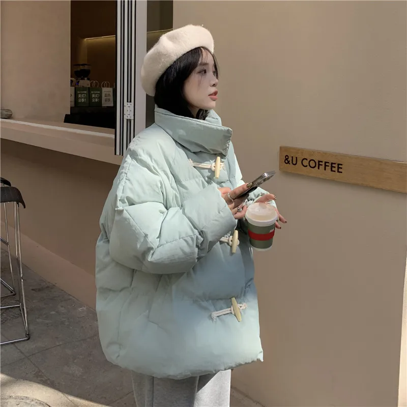 Women's Winter Jacket 2021 New Korean Loose and Versatile Warm Thickened Croissant Bread Jacket Cotton Jacket Women's Jacket