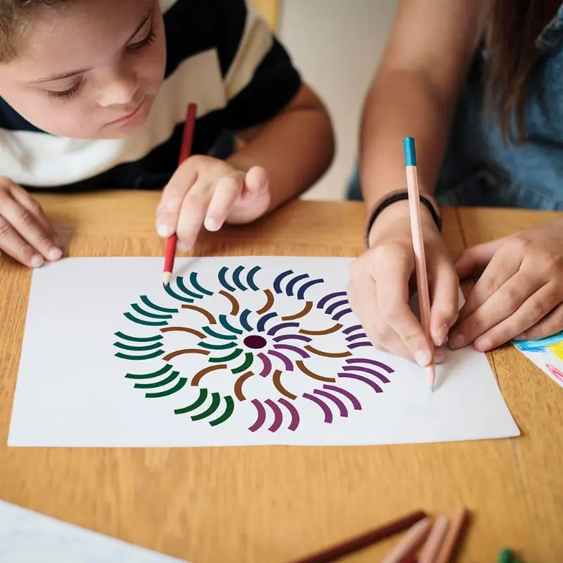 

24pcs/set Mandala Drawing Template Stencil Painting Embossing Scrapbooking DIY Diary Decorative Art Craft