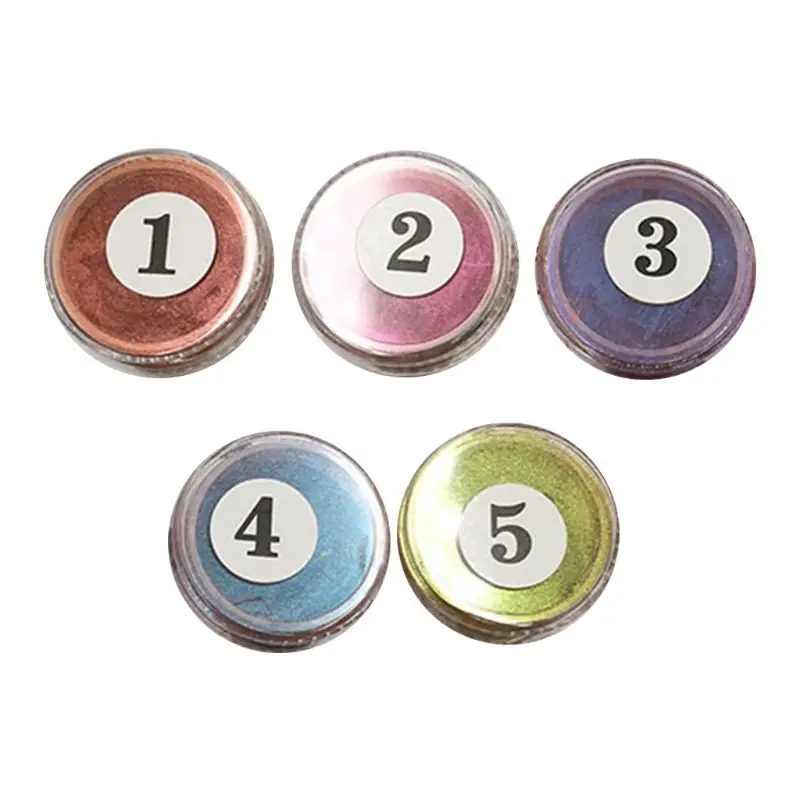 

5 Pcs/set Mixed Color Resin DIY Jewelry Making Craft Glowing Powder Luminous Pigment Set Crystal Epoxy Filling Material