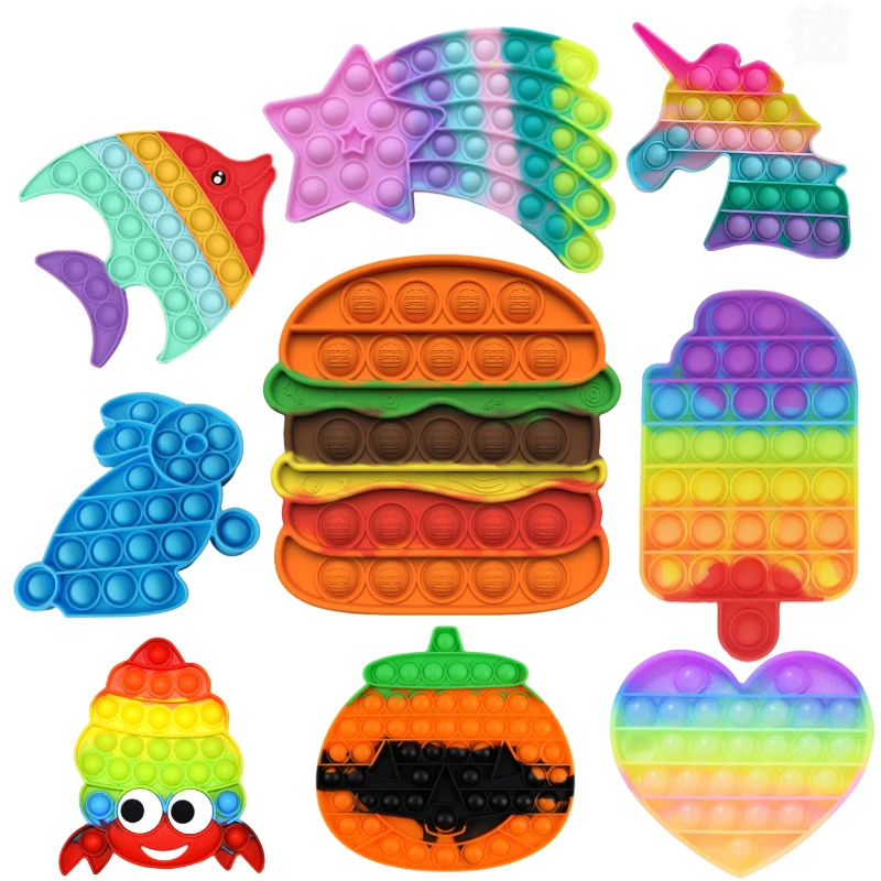 

Игрушки-гамбургеры для снятия стресса, пузырьковая игрушка для домашних питомцев, игрушка для снятия стресса с сенсорных элементов, силико...