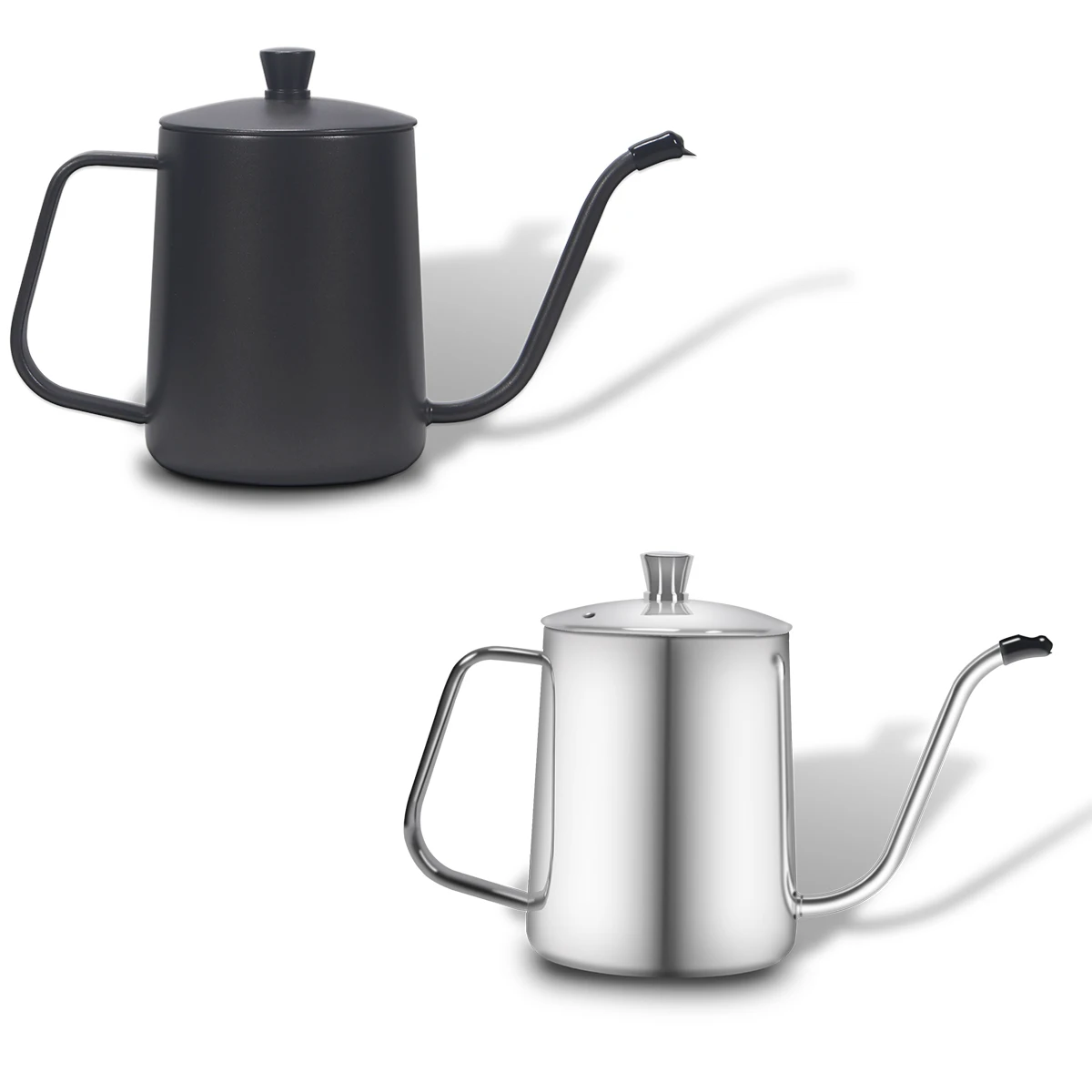 

600ML Stainless Steel Coffee Kettle Teapot Coffee Kettle with Handle Style V60 Tea and Coffee Drip Kettle With Lid