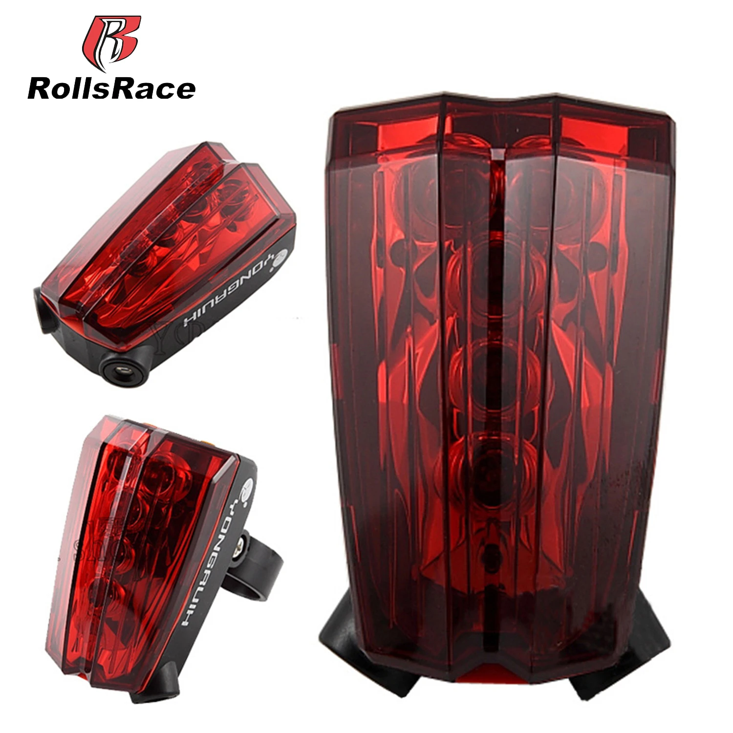 Задний Лазерный фонарь для горного велосипеда RollsRace задний сигналы безопасности