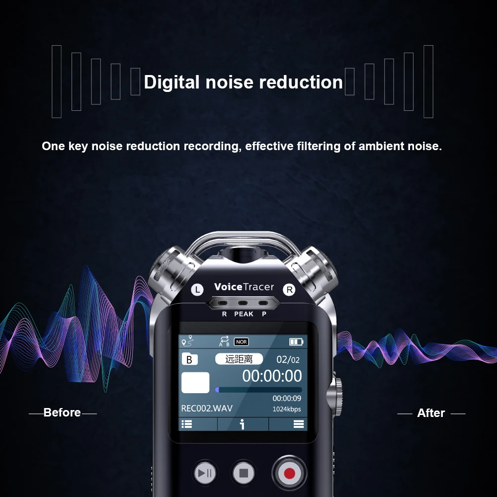 Оригинальный Цифровой диктофон Philips 16 ГБ стерео микрофоны с закладкой 96 кГц/24 бит