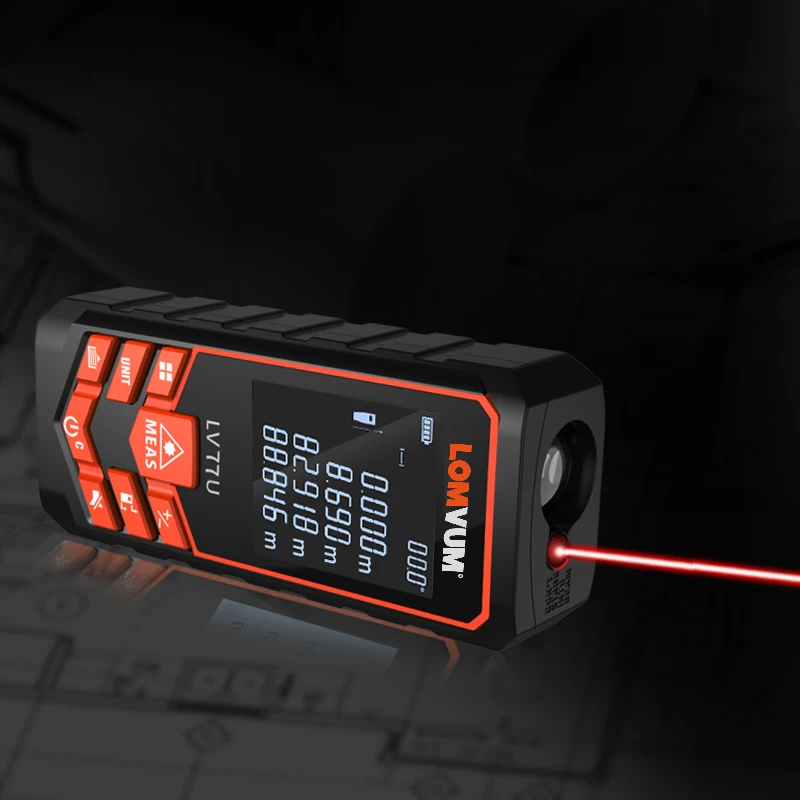 LOMVUM usb зарядка 77U Trena лазерный дальномер английский голос цифровой лазерный дальномер электрические ленты измерительные инструменты 120 м