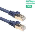 Кабель Ethernet CAT8, 40 Гбитс, 2000 МГц, 26AWG CAT 8, сетевой хлопковый плетеный кабель локальной сети для ноутбуков, PS 4, роутера, кабель RC45