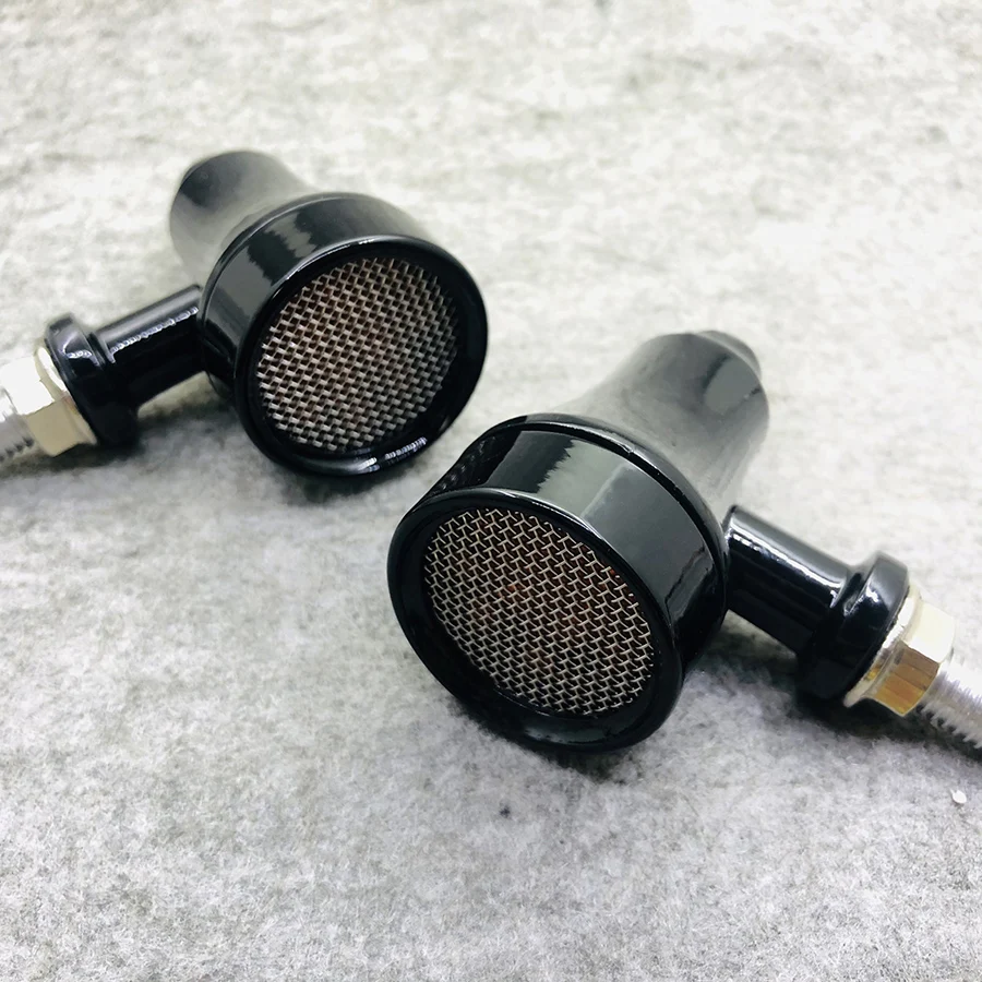 

2X Светодиодный индикатор поворота для мотоцикла, лампа с сетчатыми линзами для Harley, Chopper, Bobber, Yamaha, Honda, Kawasaki, Suzuki