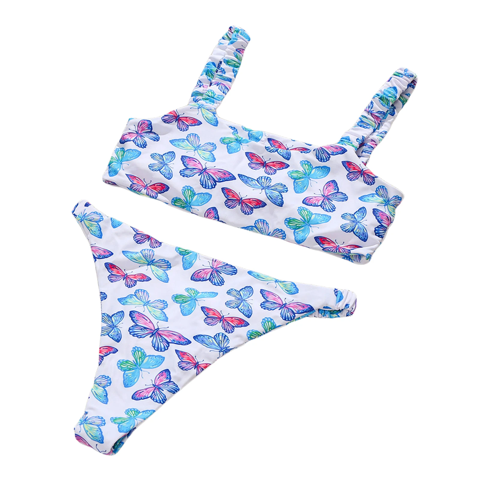 Новое поступление женский летний комплект бикини с принтом эластичный Топ на