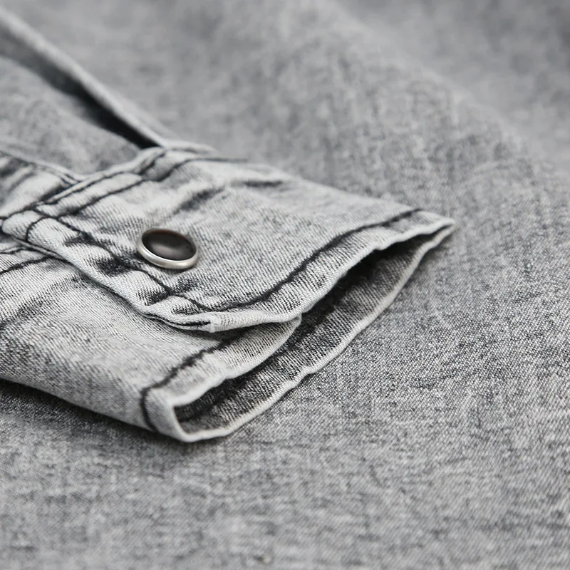 Рубашка мужская осенняя одежда новая Повседневная джинсовая рубашка мужские