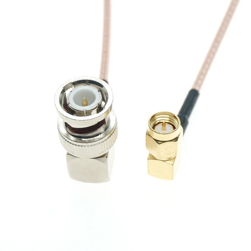 BNC папа правый угол к SMA Мужской RA 90 градусов разъем RF коаксиальный кабель RG316