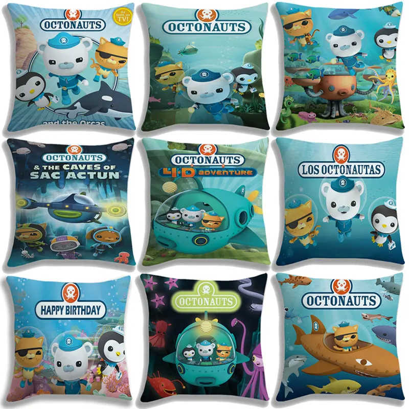 

Newest Octonauts Pillow Cover Child Cute Cartoon Pillow Case Kids Cushion Cover Pillow Throw Sofa Bedding Home Decor Pillowcase