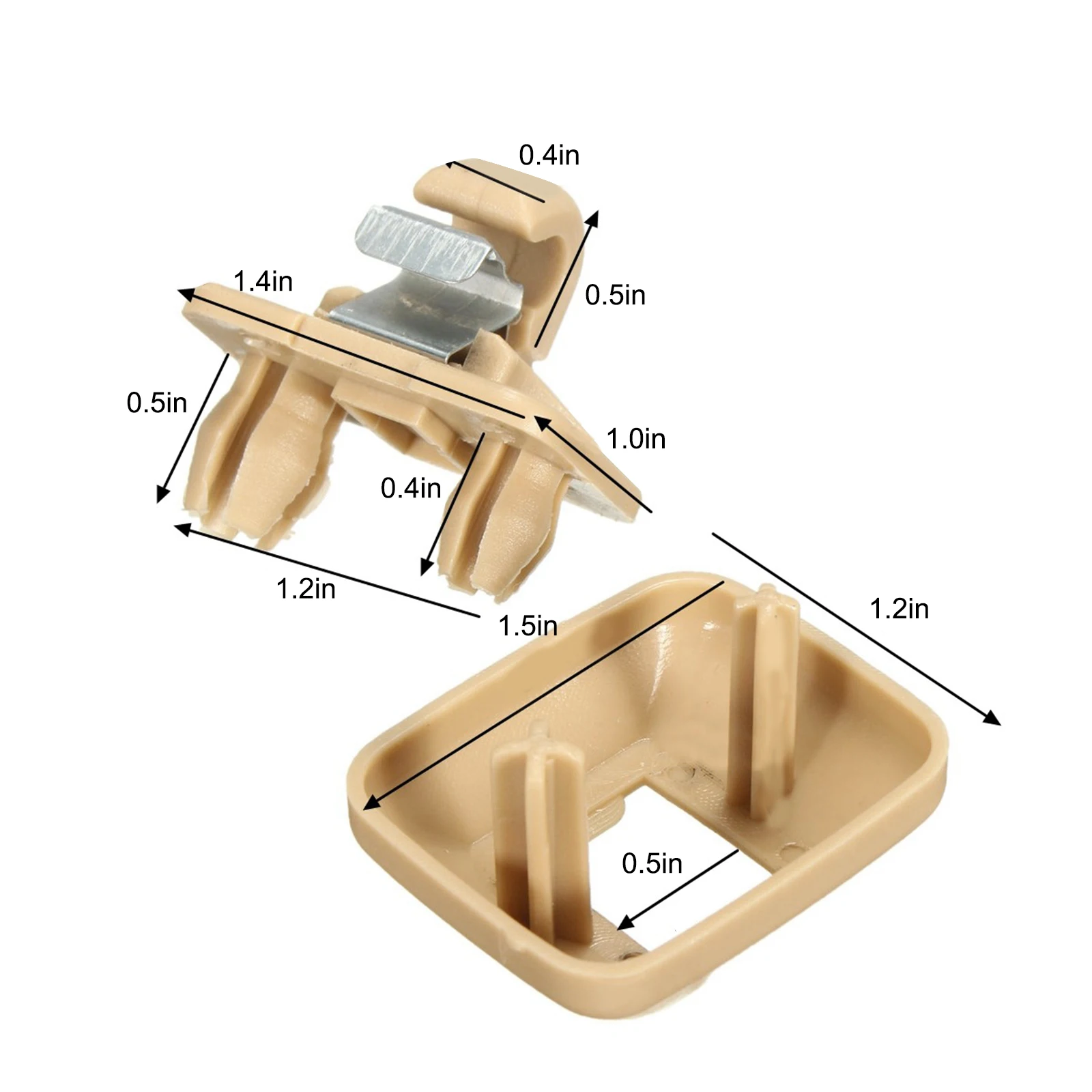 

1PCS Gray/Beige Inner Sun Visor Hook Clip Bracket Hanger Fit For Audi A1 A3 A4 A5 Q3 Q52013-2015 C45 Holder 8U0857562 8E0857562