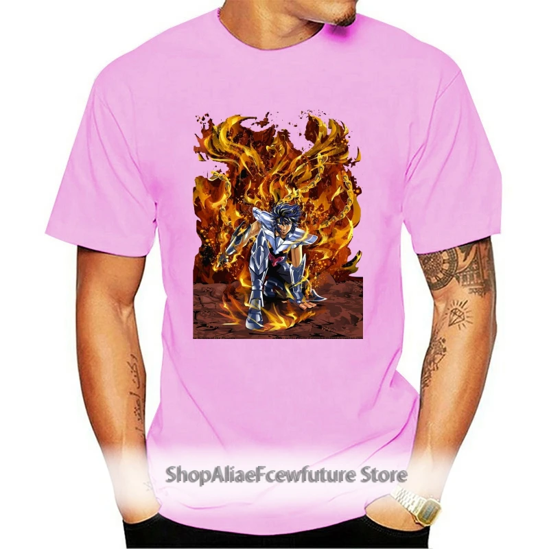 

Cool Funny T Shirt High Quality Tees Ikki Phoenix Saint Seiya Classic Anime Manga T-Shirt Black Basic Tee