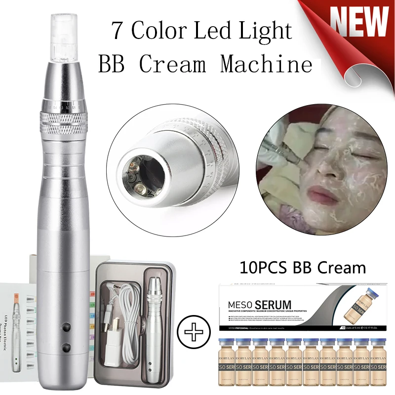 12pcs BB Cream Starter Kit with Microneedling PRP BB Cream Machine Brightening Whitening Face Care Makeup Liquid Foundation