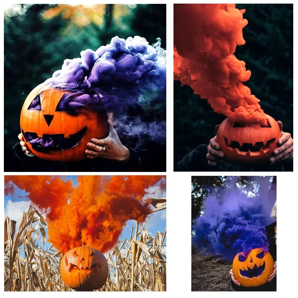 

1pc Colorful Smoke Magic Smog Bomb Pill Photography Studio Photo Prop Wedding Spray Effect Show Party Stage Gift Halloween Film