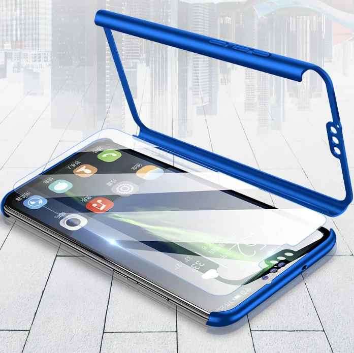 360 Full Cover Glass Case For Huawei P30 P20 Mate20 Lite P Smart Y7 Y6 PRO Y9 2019 Nova 3 3i 3E P10 P9 Protective Cover
