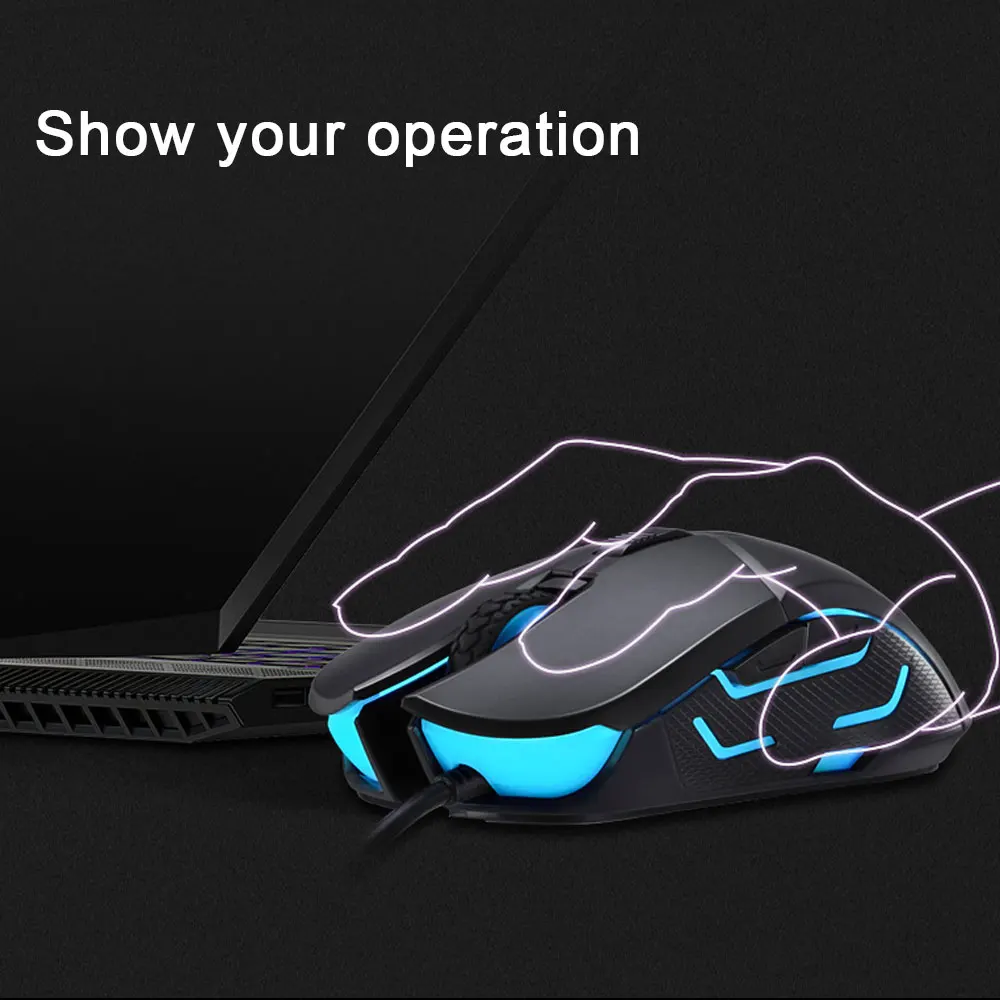 Hp G260 RGB светодиодный светильник Проводная игровая мышь профессиональная эргономичная Макросъемка 5500 dpi Мышь для ПК компьютера ноутбука Бесшумная мышь