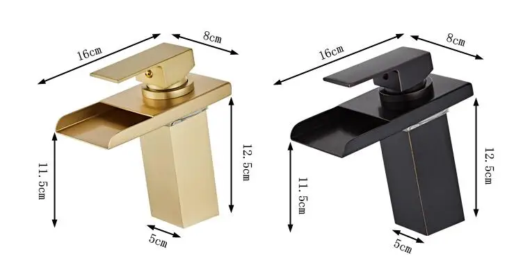 СВЕТОДИОДНЫЙ черный смеситель для раковины ванной комнаты горячей и холодной
