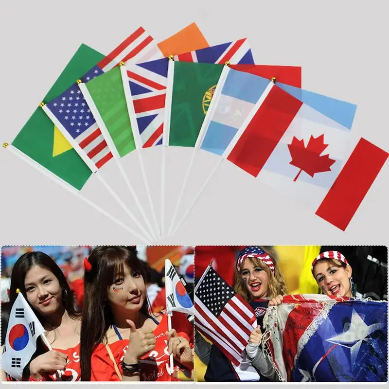 

Nylon 30.5*21*0.5cm Flag Italian Flag American Flag Star Stripes National Handheld Australian Flag Canadian Flag Print